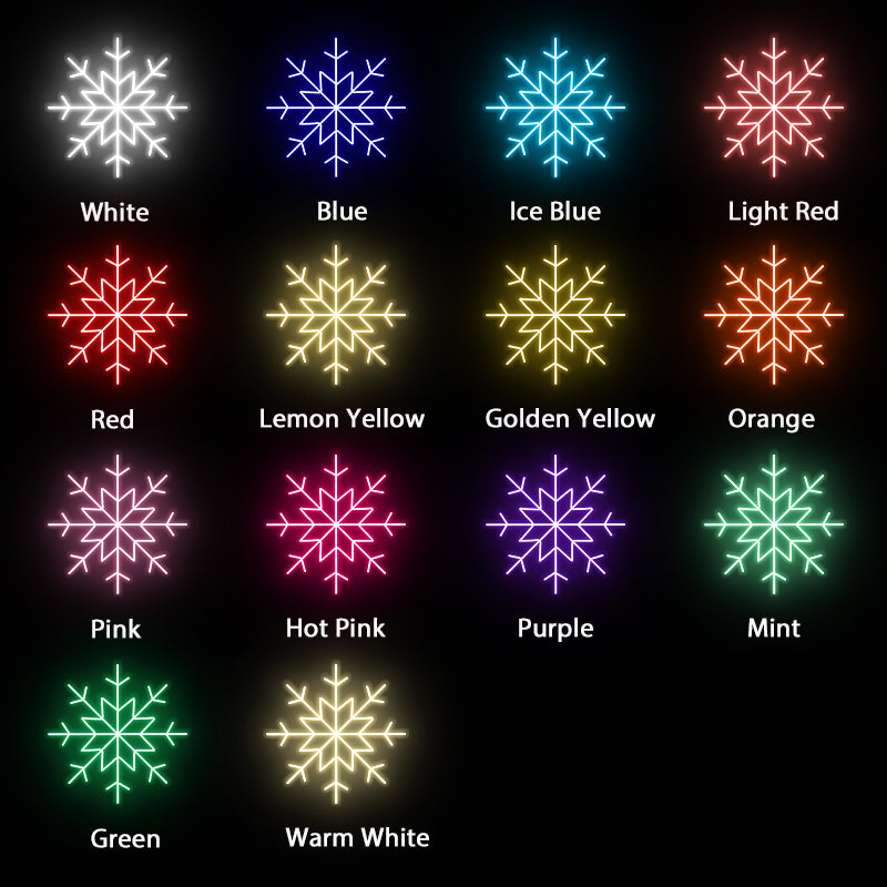 Snowflake Neon Sign For Winter Decor