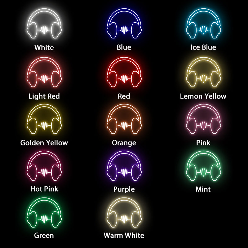 Sluchátka S Hudbou Neonový Nápis