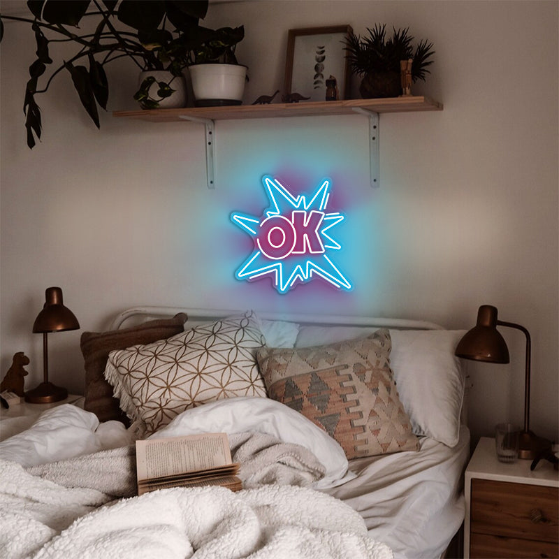 OK Neon Sign For Teens bedroom