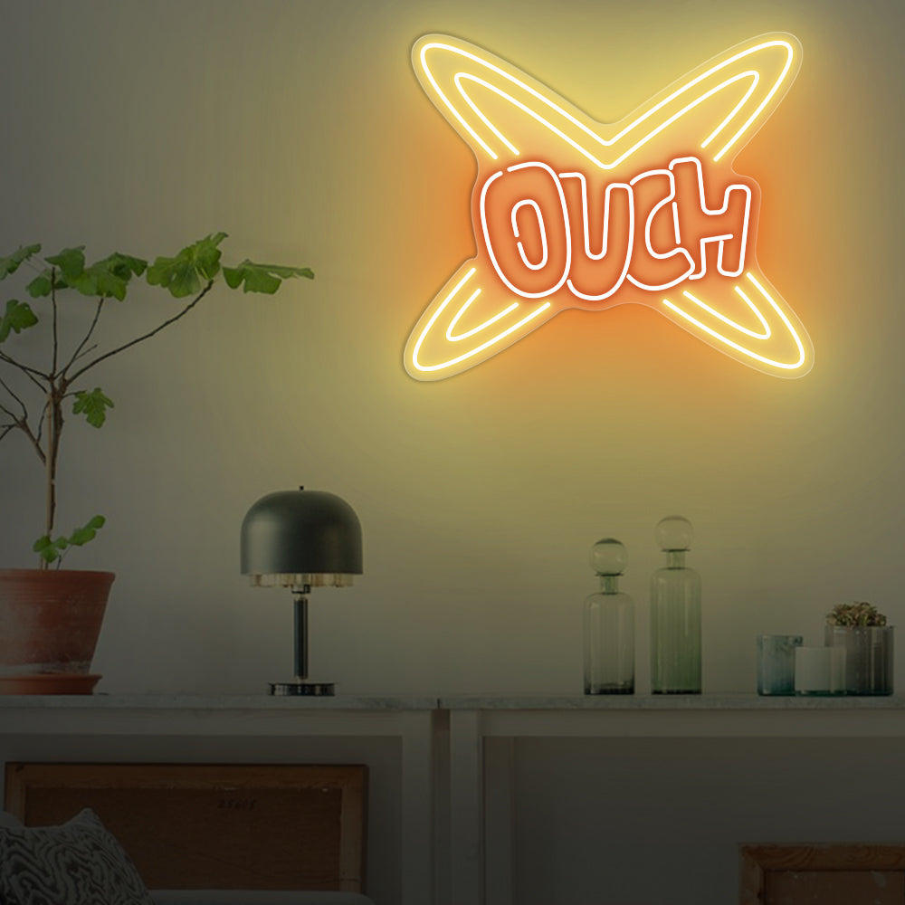 OUCH Gamer Neon Sign for Room