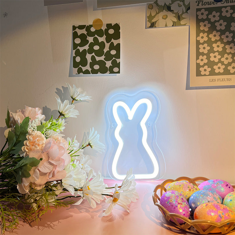 Outline Bunny Neon Sign For Home