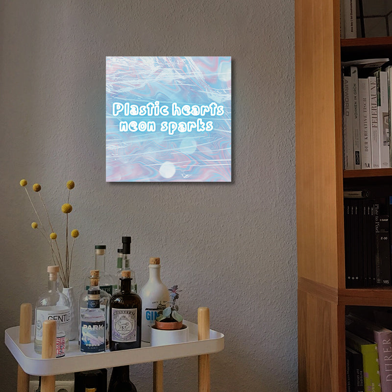 Plastic Hearts Neon Sparks Sign for Y2K aesthetic