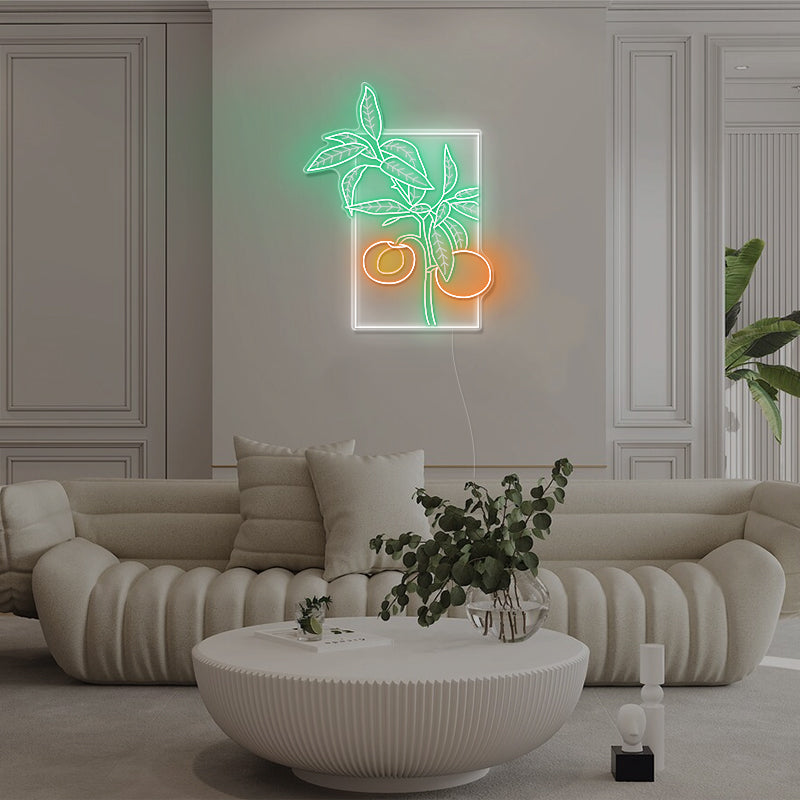 June Plum Art Neon Sign For Wall