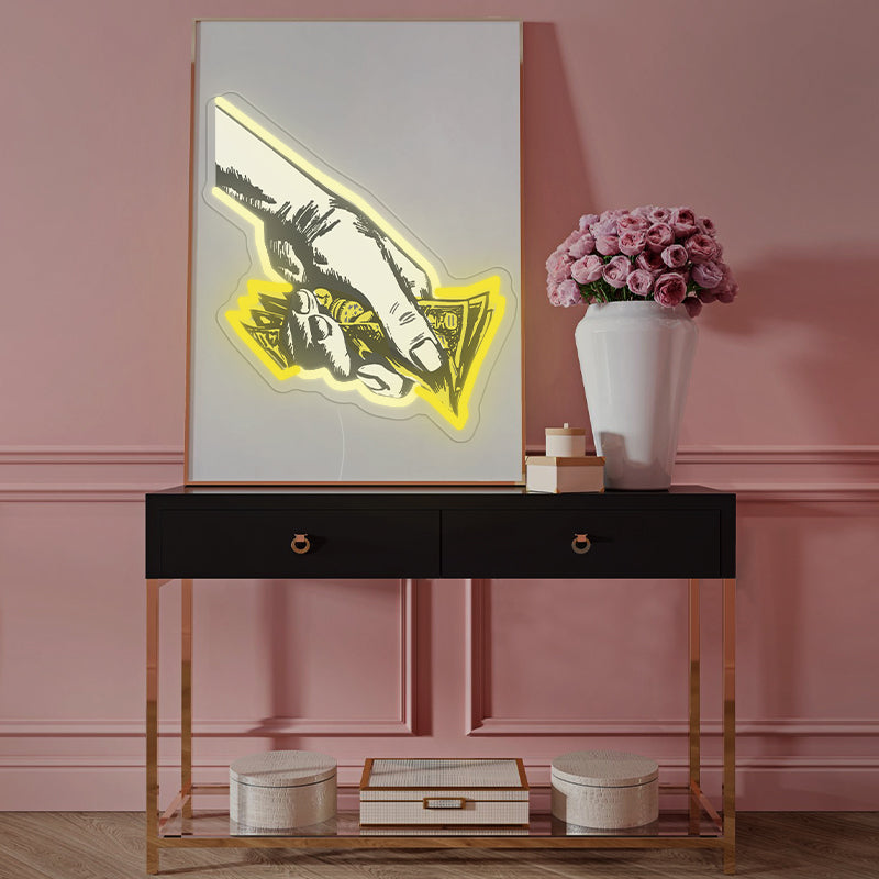 Pop Art Cash Neon Sign For Wall Decor