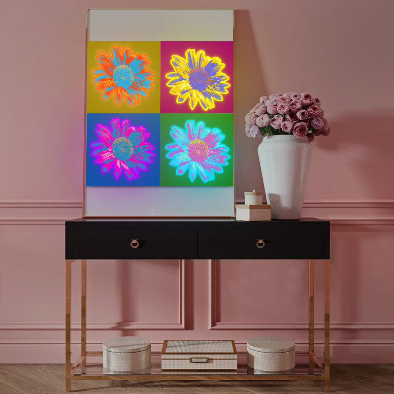 Pop Art Sunflowers Neon Sign For Wall Art