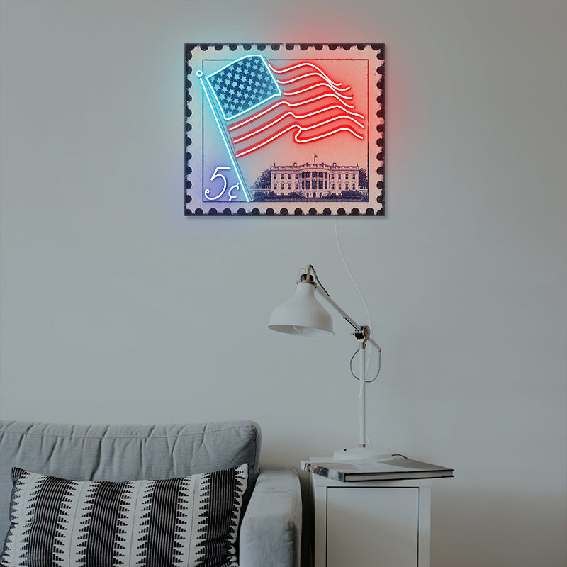 American Flag Neon Sign