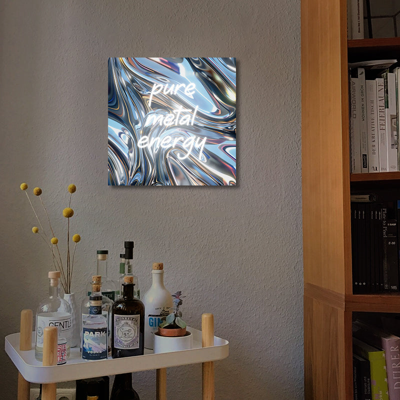 Pure Metal Energy Neon Sign with Y2K aesthetic