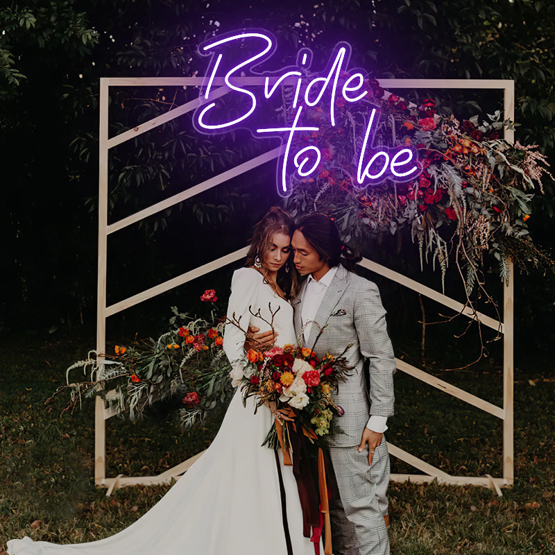 Bride To Be purple neon sign