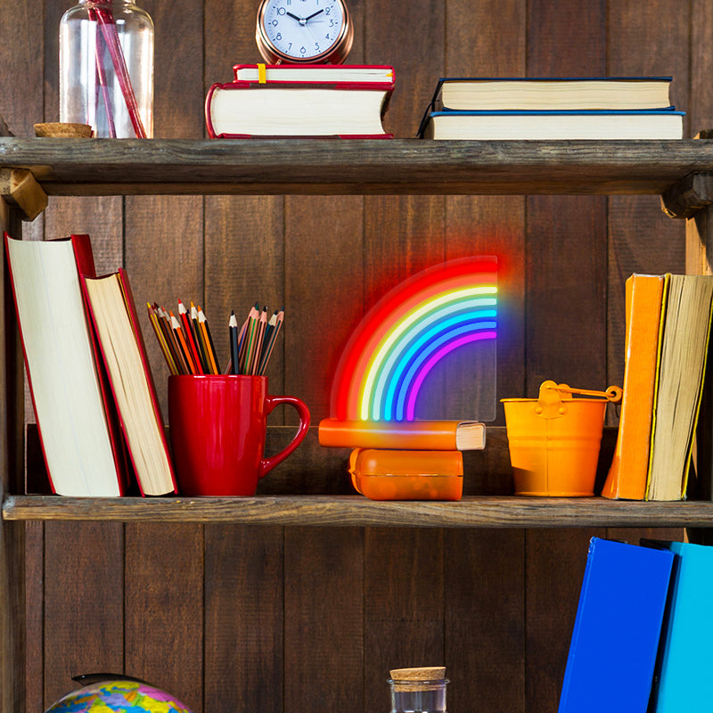 Arc Rainbow Neon Sign For Desk