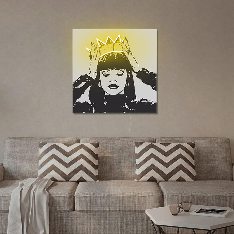 Love On The Brain Rihanna Crown Neon Sign