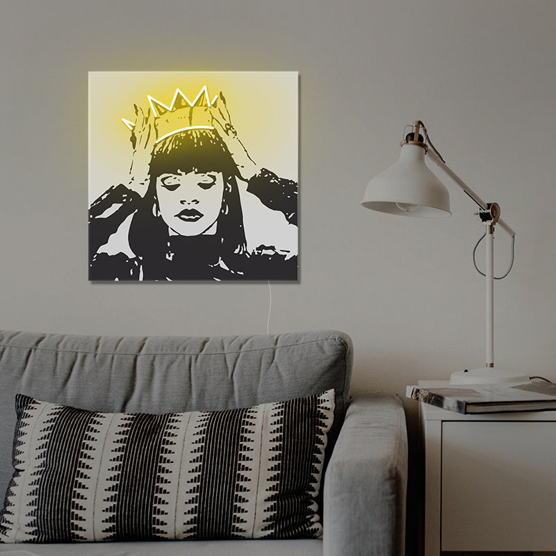 Love On The Brain Rihanna Crown Neon Sign