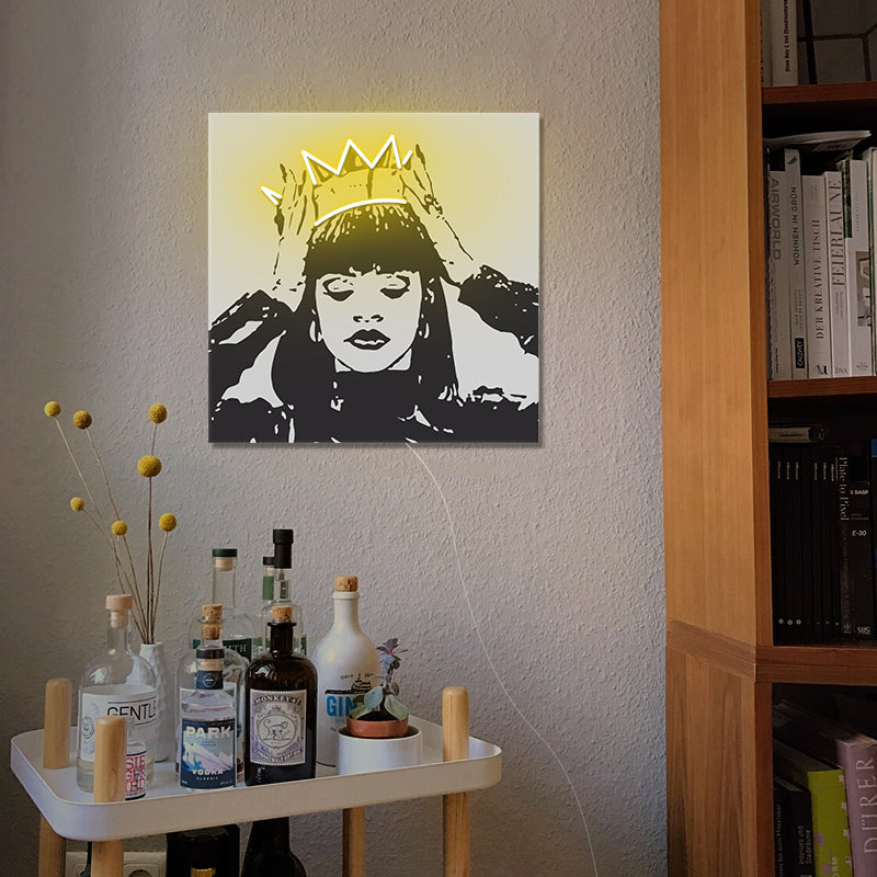 Love On The Brain Rihanna Crown Neon Sign