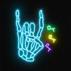 Rock & Roll Hand Neon Sign