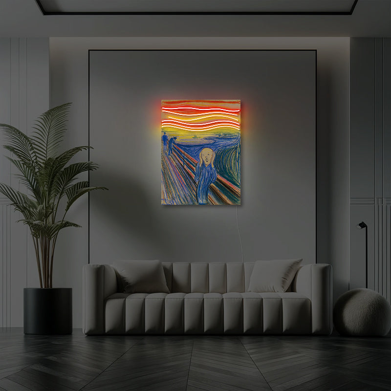 Scream Painting Neon Sign For Wall Art