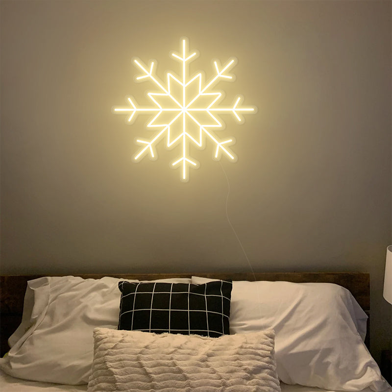 Snowflake Neon Sign For Winter Decor
