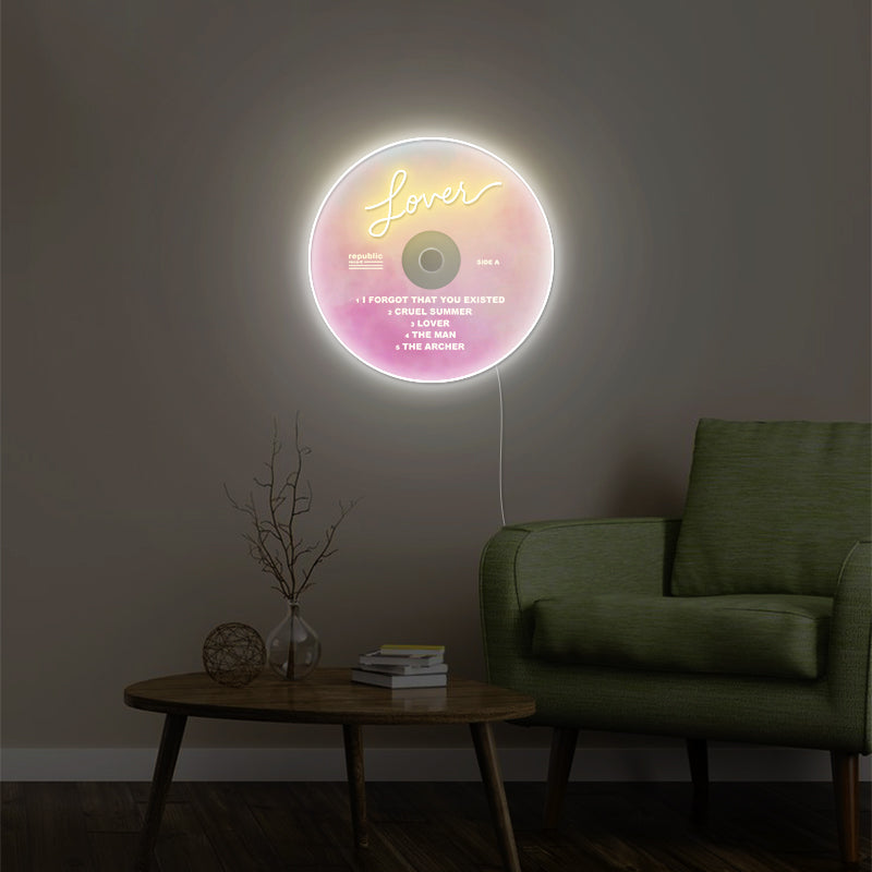 Taylor Swift Lover Album Record Neon Sign