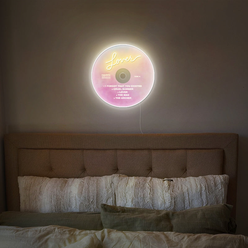 Taylor Swift Lover Album Record Neon Sign