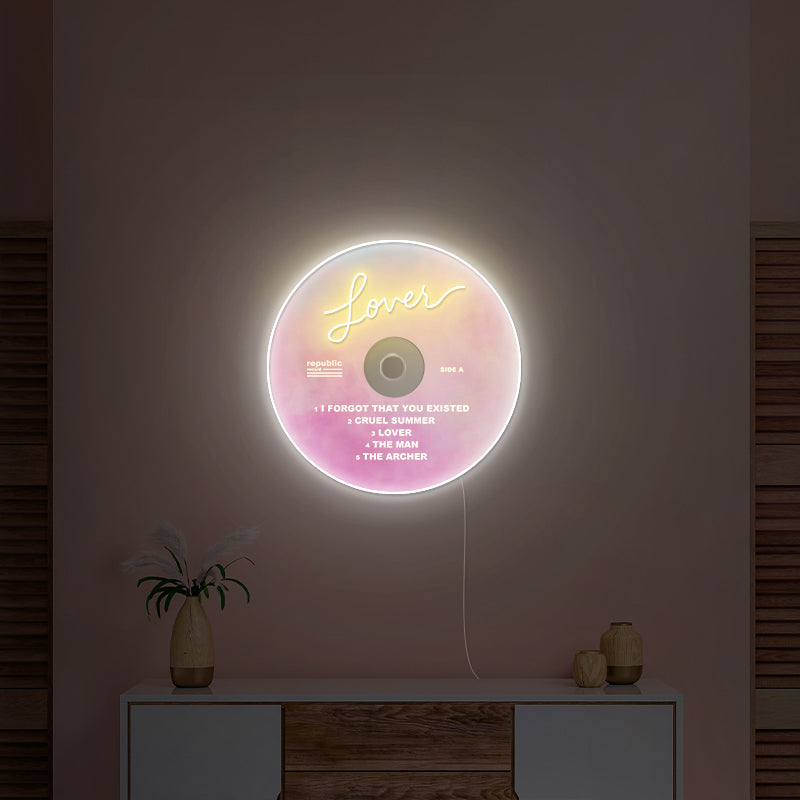 Taylor Swift Lover Album Record Neon Sign