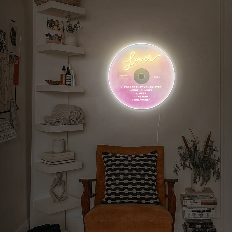 Taylor Swift Lover Album Record Neon Sign