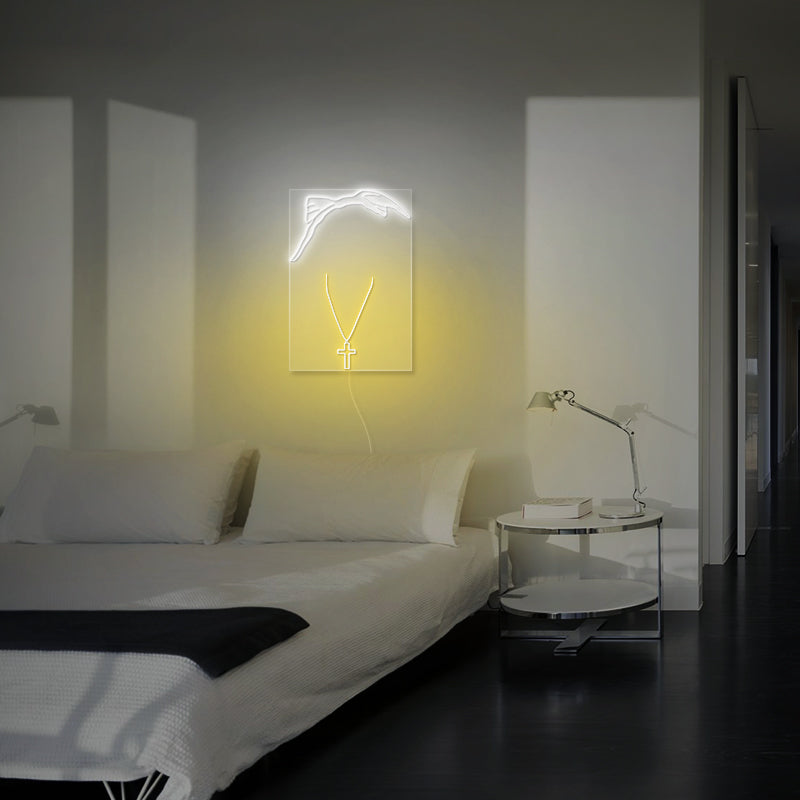 Tupac Artwork Cross Neon Sign