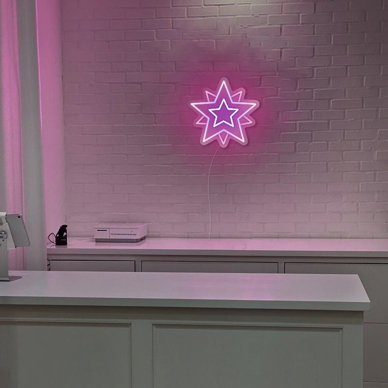 Neonstern-Lichtschild für Zimmer