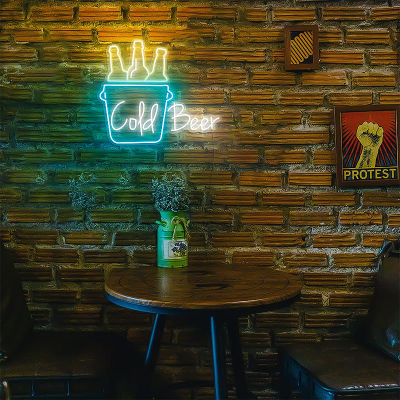 Cold Beer Neon Bar Sign