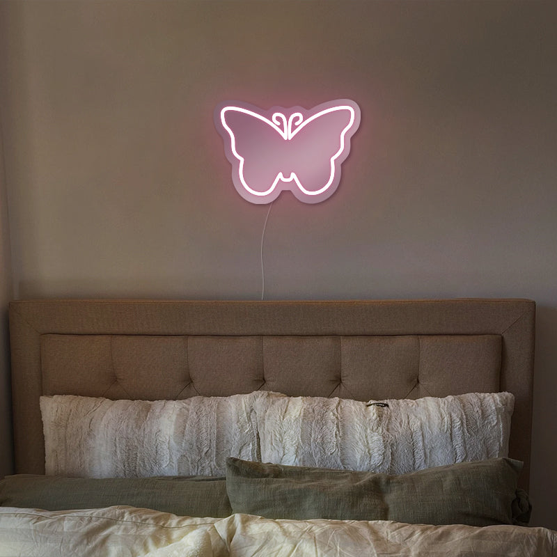 Schmetterling-Wandspiegel-Leuchtreklame
