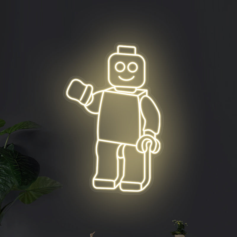 Warm white Lego Neon Sign