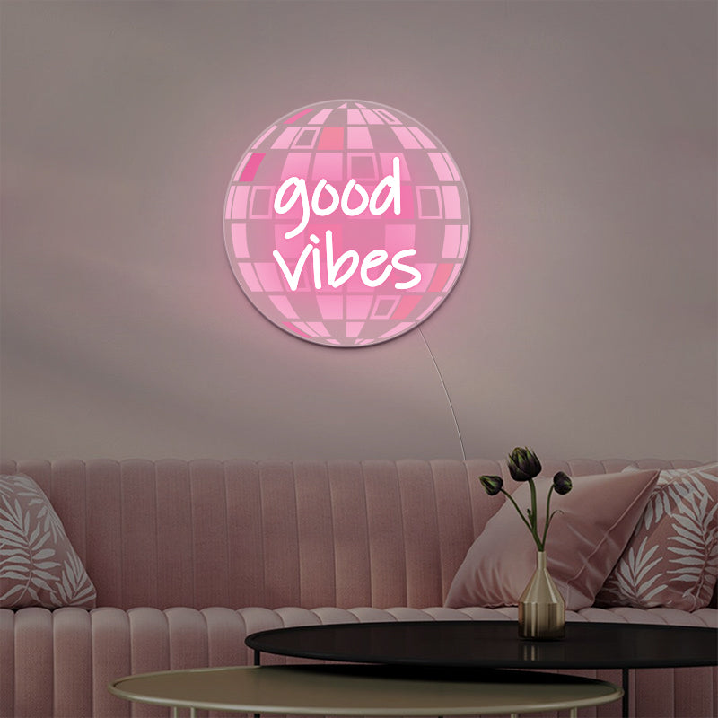 Good Vibes Neon Sign For Dorm Room