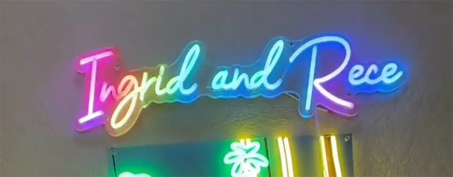 Creative Neon Sign Design For A Popular TikTok Couple