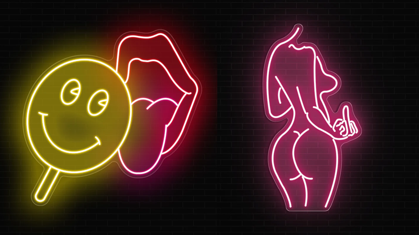 funny memes neon signs