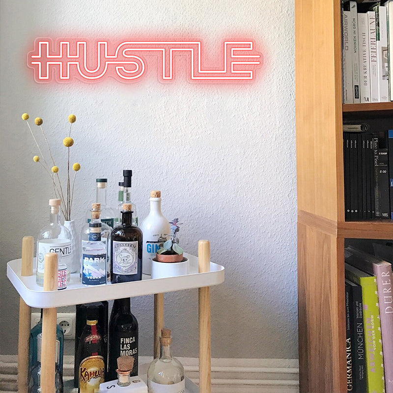 Hustle Neon Sign For Home