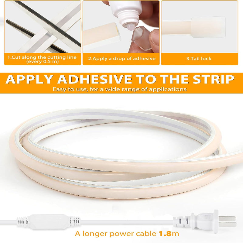 120V COB LED Strip Lights Plug-in
