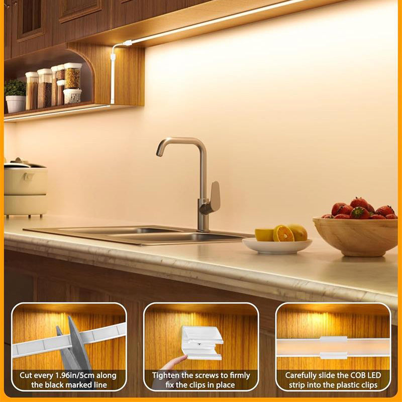 Warm White 24V COB LED Strip Light Set