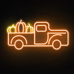 A Truck Full Of Pumpkins Fall Neon Sign