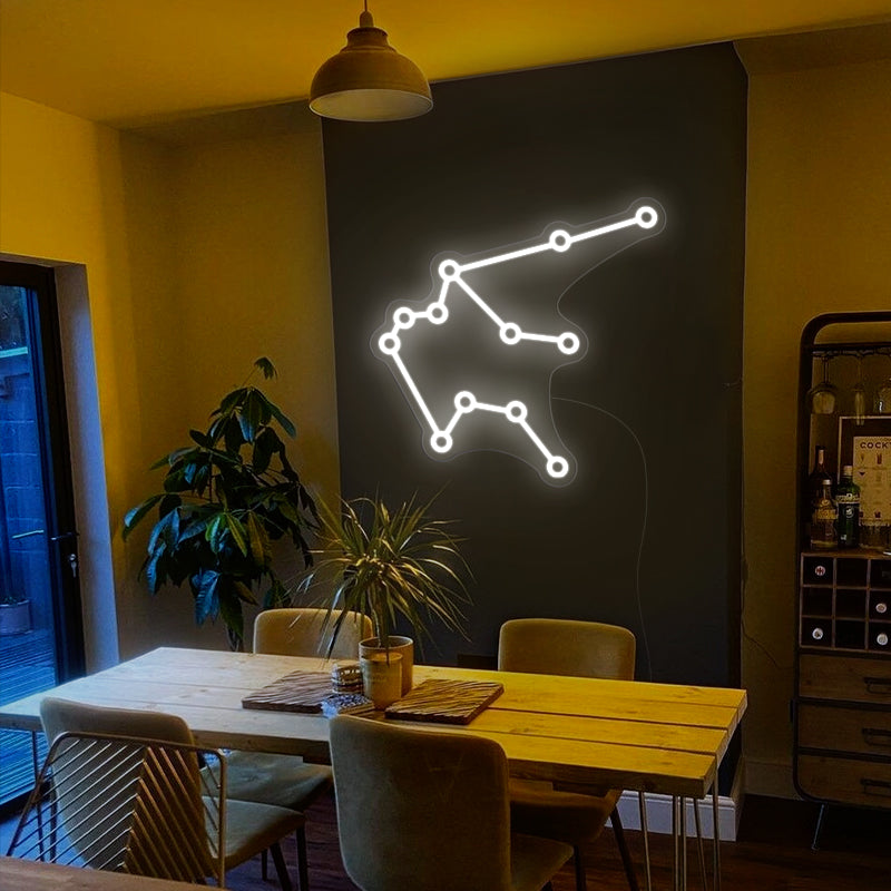 Aquarius Constellation Neon Sign For Kitchen