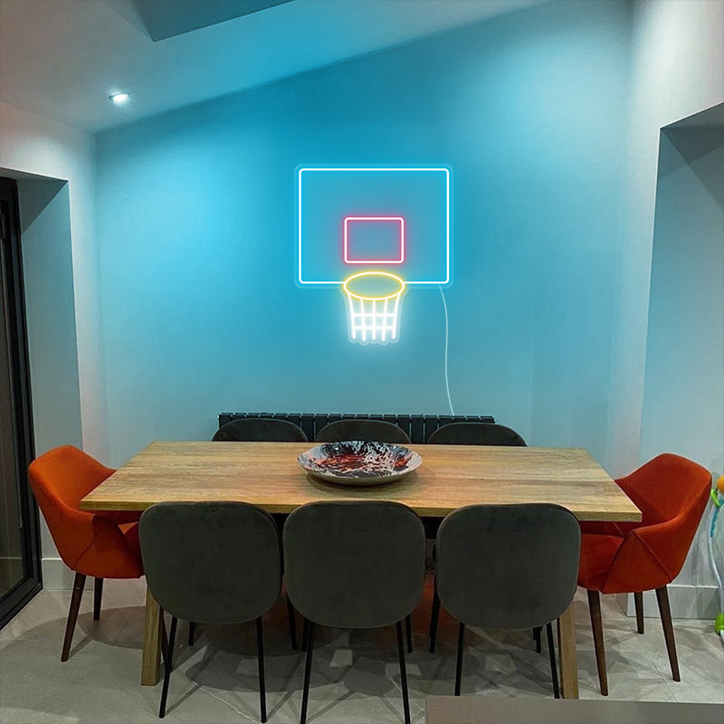 Panneau de basket-ball au néon pour Man Cave