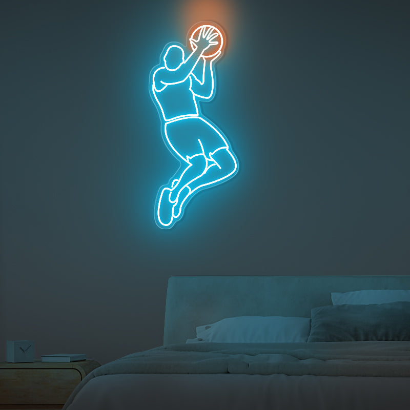 Panneau néon Basketball Jumpman pour chambre