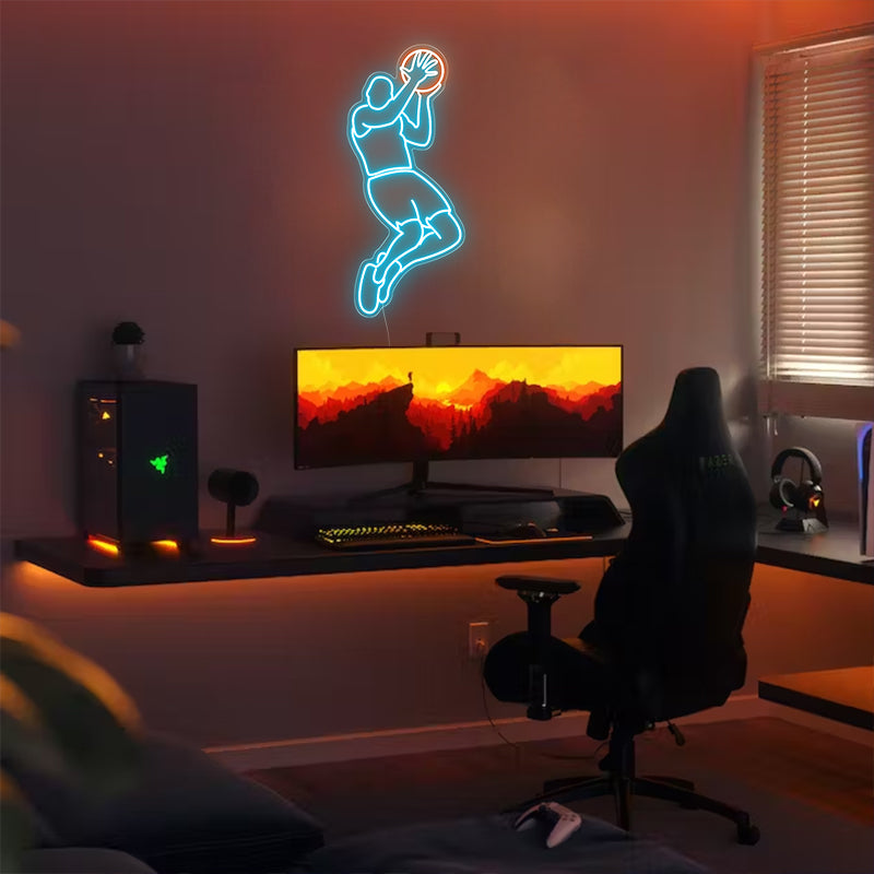 Basketball Jumpman Neon Sign For Room