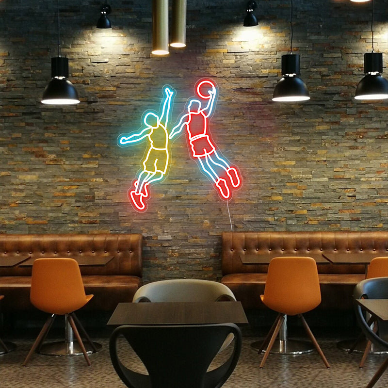 Basketball Players Neon Sign For Man Cave