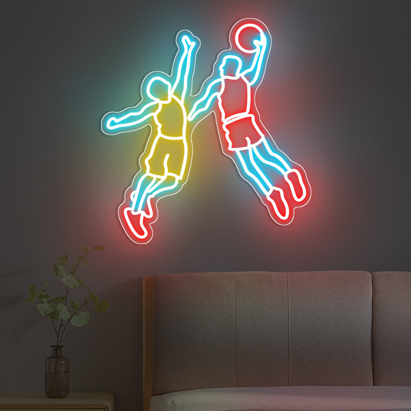 Basketball-Spieler Neon Zeichen für Man Cave