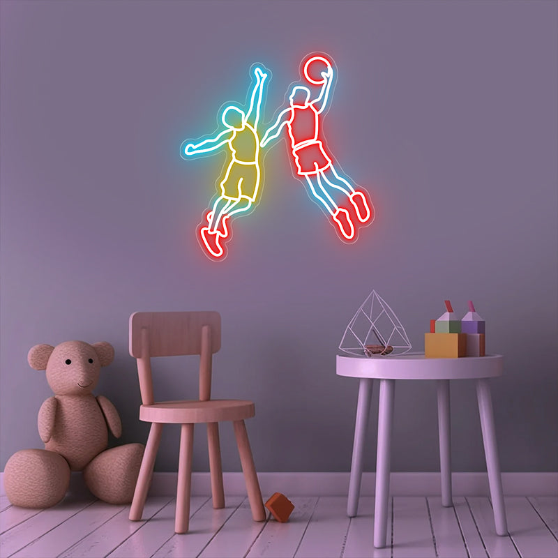 Basketball Players Neon Sign For Man Cave