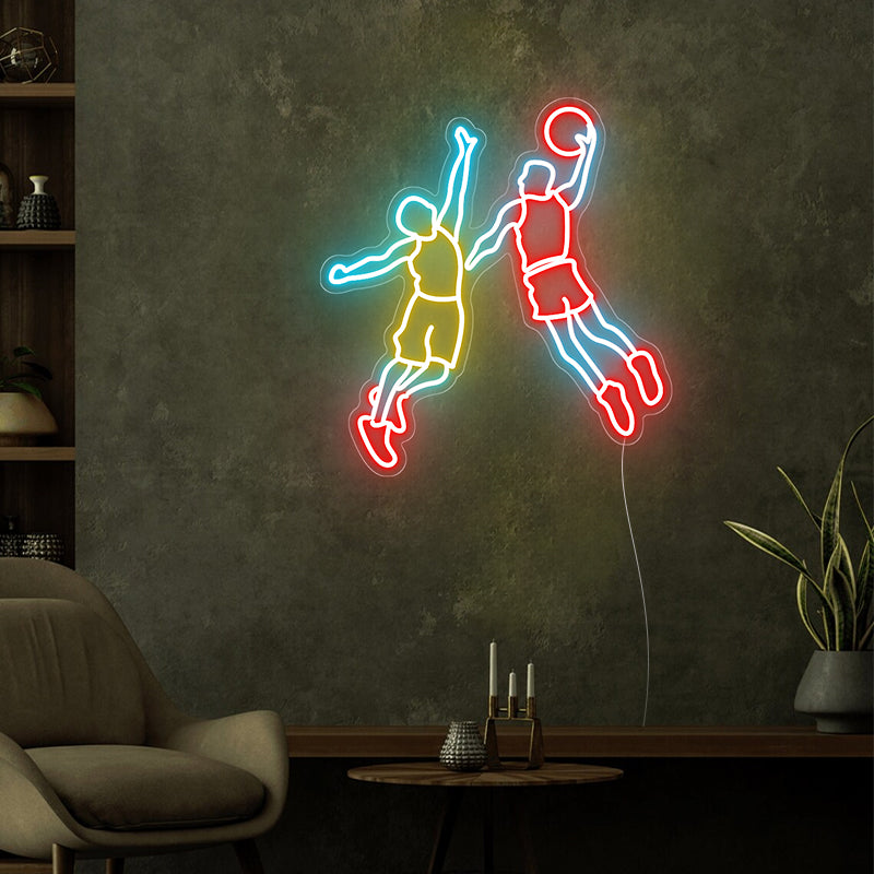 Basketball Players Neon Sign For Man Cave