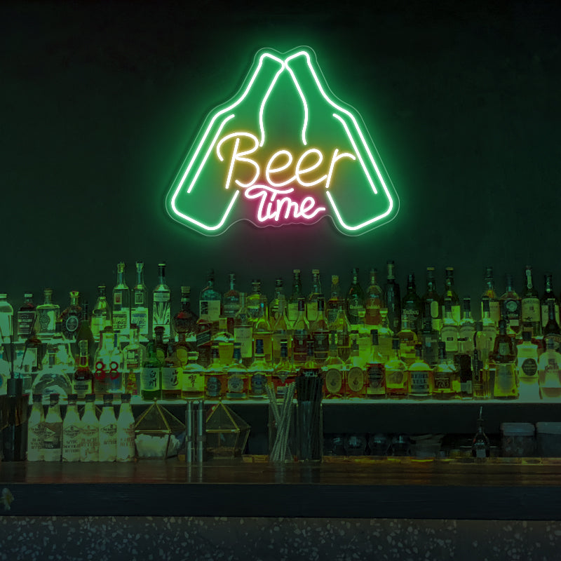 Beer Time Neon Sign For Bar