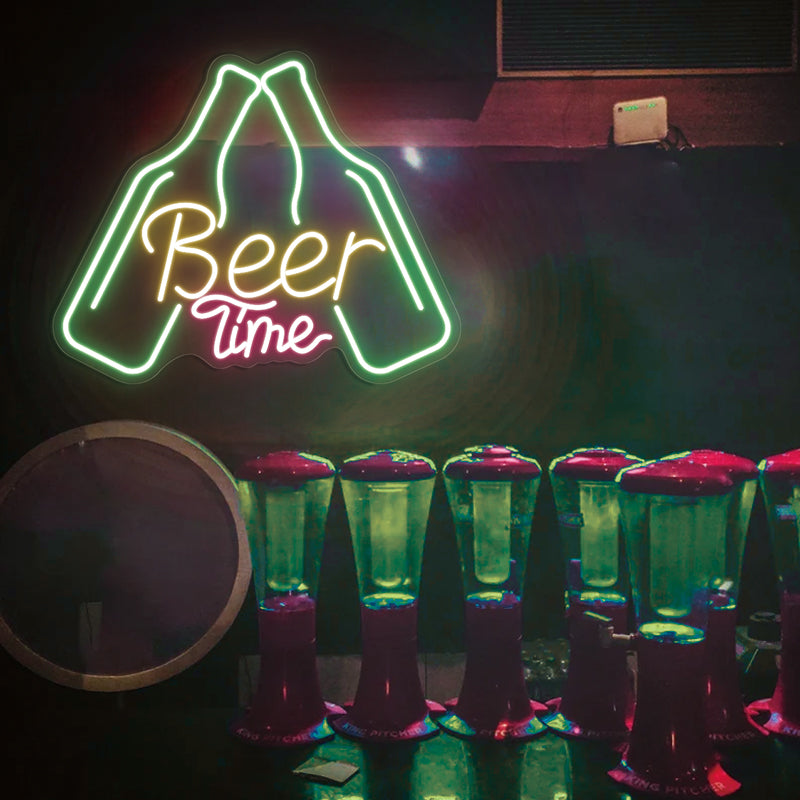 Beer Time Neon Sign For Bar