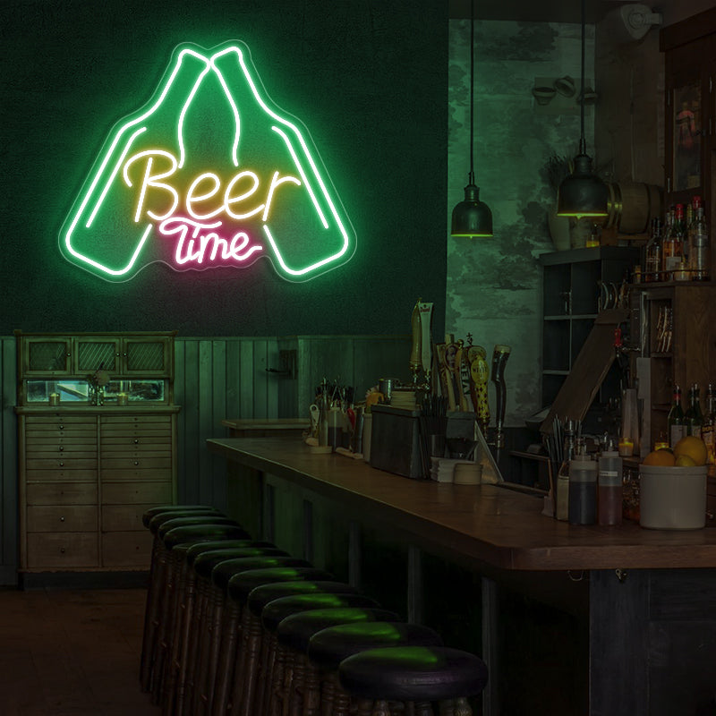 Beer Time Neon Sign For Bar