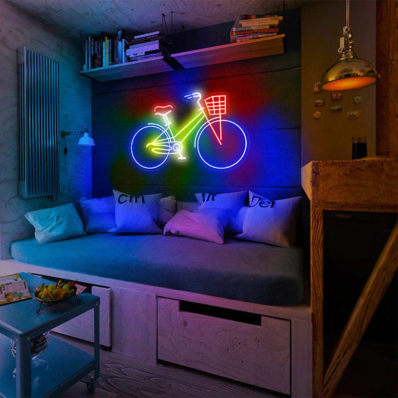 Fahrrad-Neonschild für Wohnzimmer