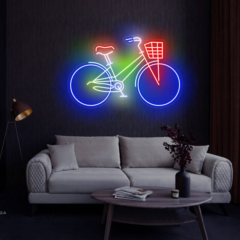 Fahrrad-Neonschild für Wohnzimmer