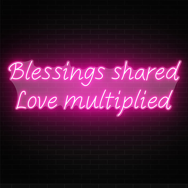 Blessings Shared Love Multiplied Thanksgiving Sign
