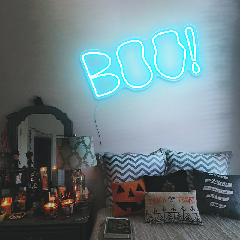 Boo Neonschild für Halloween